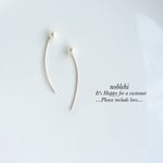 new!!2018【noblehi】 swarovski crystalpearl×stickピアス/ノンホールイヤリング＊受注製作＊