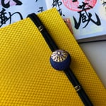 紫菊花くるみボタンの御朱印帳バンド