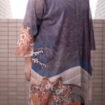 No,1 流水に華車×紫（ゆったりサイズ）【受注製作】