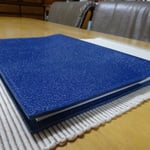 B-5サイズ　革のノートカバー　ロイヤルブルー