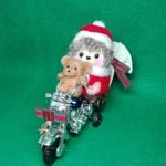 🎅ハリちゃんサンタ、🐻くまちゃんとバイク便で、🎁プレゼント、配達するよ～🌼