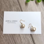 ♢hito粒シリーズ♢キスカ色コットンパール ピアス/イヤリング