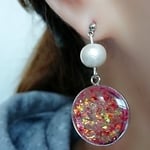 コットンパールホログラムピアス✨