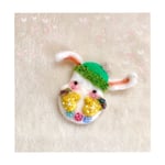雪うさぎさん羊毛ブローチ⑵