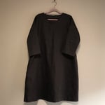 (再販)グレーリネンのゆったりワンピース