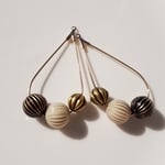 アンティーク風しずくフープピアス/樹脂ピアス/ノンホールピアス