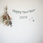 再販！NEW年賀状撮影に使えるレターバナー✶グレー