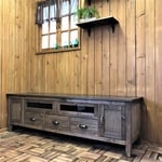 【春の新生活応援セール】ハンドメイド家具 テレビボード テレビ台 ローボード リビング収納 木製 無垢 ウォールナット ブラウン 幅160cm 【送料無料】
