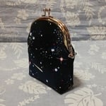 みーめたる様オーダー　glo用シガレットケース　ねこたま　宇宙柄がま口