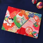 花々に狛犬 2019年 スケジュール帳   絹 B6 手帳 プランナー アンティーク 着物 和