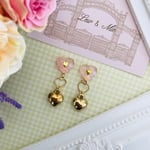 triple gold heart pierce／earring
