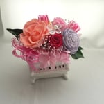 ♪プリザーブドフラワー♫アップライトピアノアレンジ・ピンク系♪ケース付き