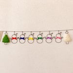 クリスマスガーランド　雪だるまがいっぱい