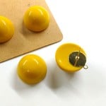 18mm レトロ スモーキー カボション マスタードイエロー