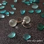シーグラス　ピアス（シー玉）no.14