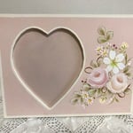 (K様オーダー品）トールペイント・ハートの写真立て
