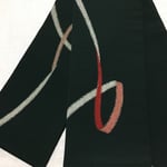 御召し縮緬 半幅帯 織刺繍