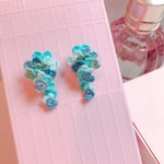 ♡たっぷりハートのスイートイヤリングorピアス♡スカイブルー