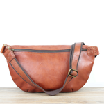 本革 レザーショルダーバッグ 斜め掛け 旅行に最適 ☆Brown☆
