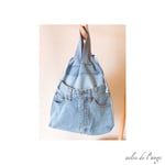 no.266 - Jeans  Remake 巾着バッグ