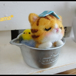 ＊ねこちゃん　ブリキのお風呂＊