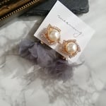 フラワービジュー＊オーガンジータッセル ピアス＆イヤリング
