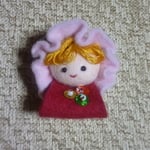 フェルトの小人マグネット・ピンク