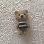 フェルトのちびくまちゃん〜ベージュ