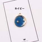 2個☆ネイビー☆メタルチャーム 宇宙 夜空チャーム