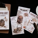 coffee list 海外製 ポストカード ハンドメイドのメッセージカードに おすそ分けファイルに