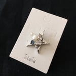 Stella Blue 【タックピンブローチ】クリスタル＆淡水パール