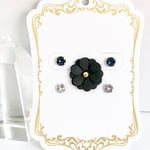 2セット   スワロフスキー☆ワンポイントピアス＊ノンホールピアス