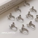 8ミリ丸皿イヤリングsilver 10個