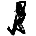 (小) カッティングシート ステッカー Sexy シルエット love チョウ