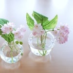 水まるで本物　allフェイク ゆれるピンクの小花2個セット