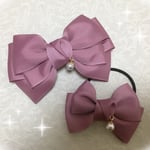 親子お揃いコーデ バレッタ＆ヘアゴム