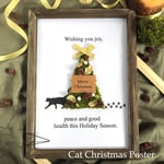 猫のクリスマスポスター ツリー