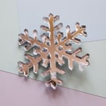 【特集掲載】雪の結晶のアクリルブローチ（シルバー）