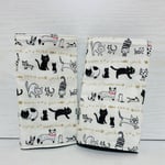 猫ボーダー  抱っこひもよだれカバー