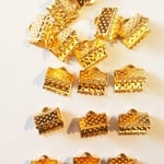 【直輸入】ワニグチ*紐留め　リボン留め金具*約100個セット*8mm
