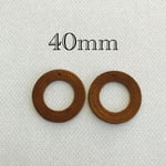 importフェイクレザーチャーム ブラウン 2個入り