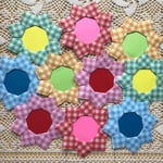 chiemi0903様専用 折り紙 パステルカラー ギンガムチェック お花 10個セット×3 メダル 名札 壁面飾り
