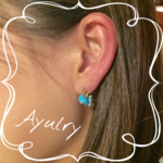 天然石＊トルコ石＊ターコイズ＊華奢ピアス＊イヤリング＊ブルー＆ゴールド