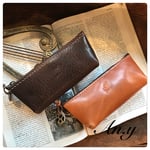 栃木レザーペンケース＊オイルバケッタCamel・DarkChoco