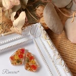 【再販】秋の舞  かすみ草の宴  ピアス/イヤリング