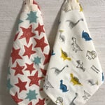 残1★星と恐竜🦕 *ループ付きタオル2枚セット