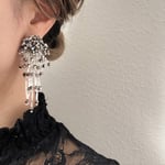 送料無料♡大ぶり ビーズ  ロング ピアス イヤリング