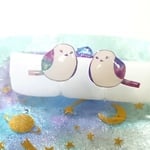 【再販】宇宙エナガイヤリング　パープル