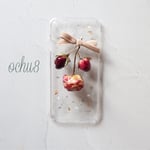 ベロアリボン♡薔薇のスワッグ風iPhoneケース