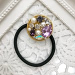 ビジュー♡ヘアゴム【パープル】